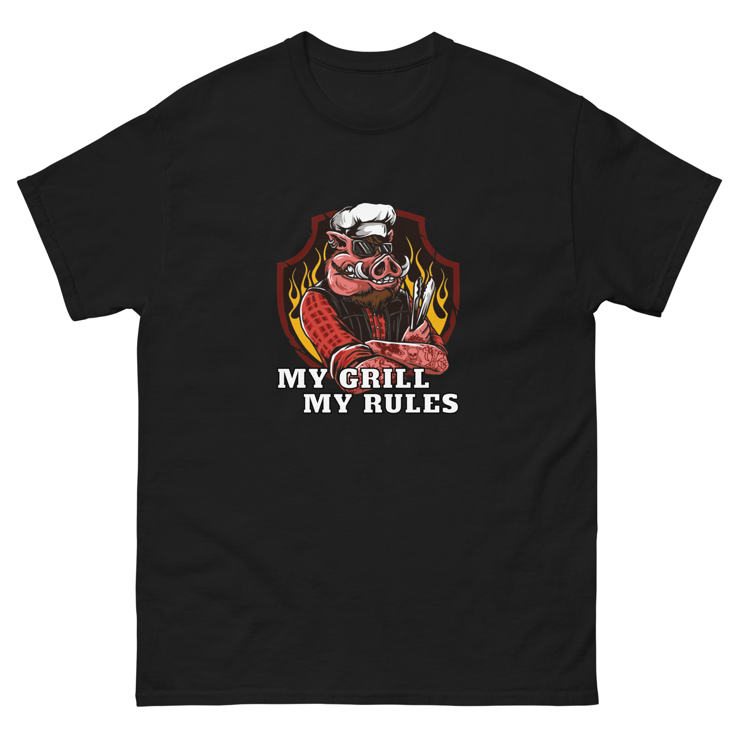 BBQ Shirt Geschenk Mann Barbecue Grillen Vatertag