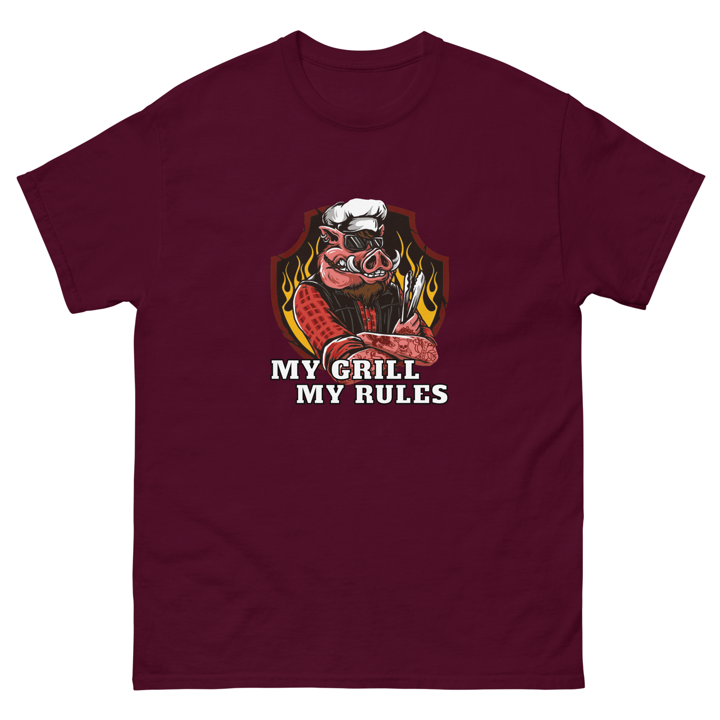 BBQ Shirt Geschenk Mann Barbecue Grillen Vatertag